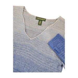 VTG Lauren Jeans Company Ralph Lauren Sweater Blue Ombre 100% Linen Women's S‎